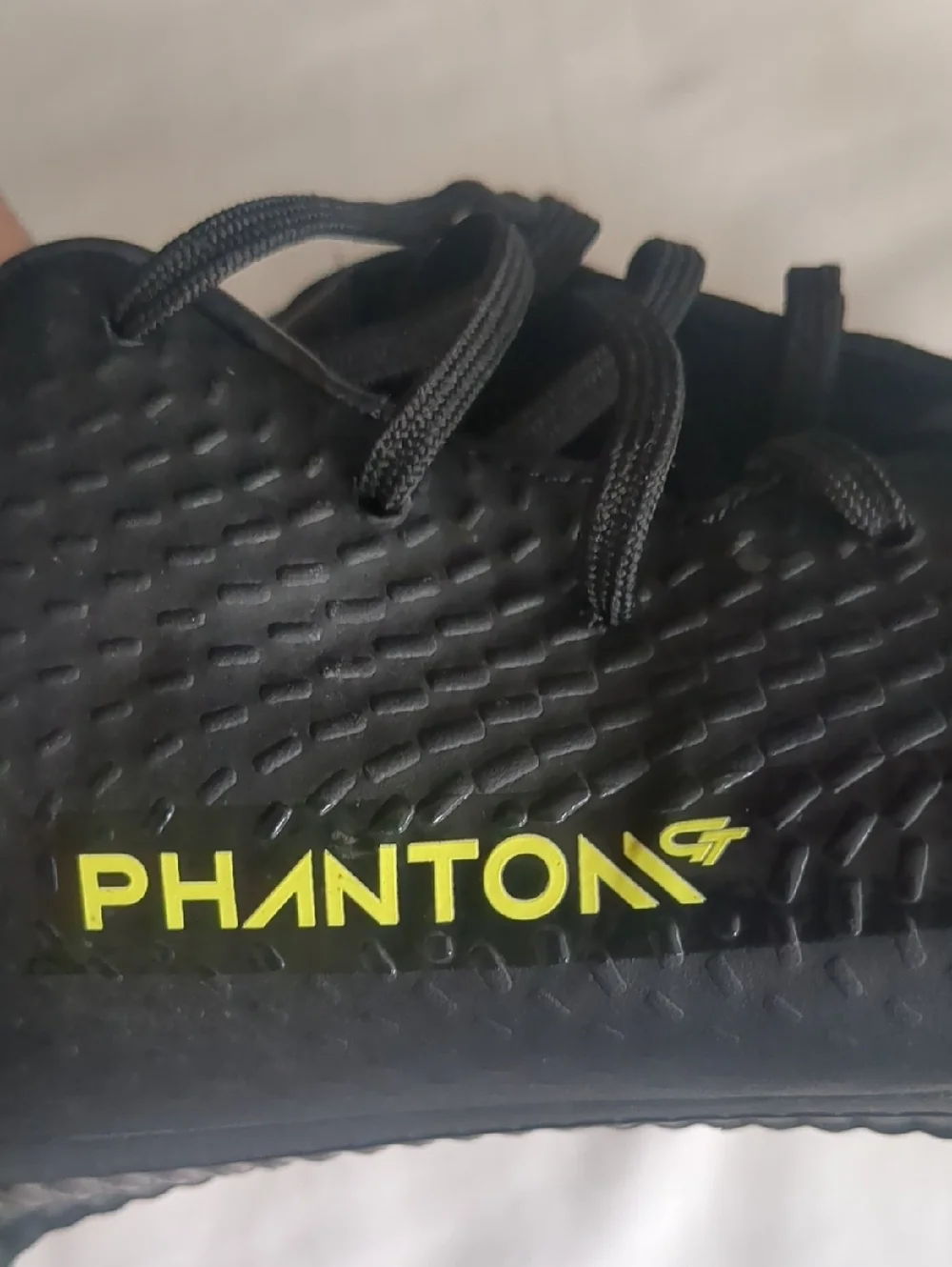 Nike Phantom Soccer Cleats - Black with Neon Yellow & Blue Mens 9.5